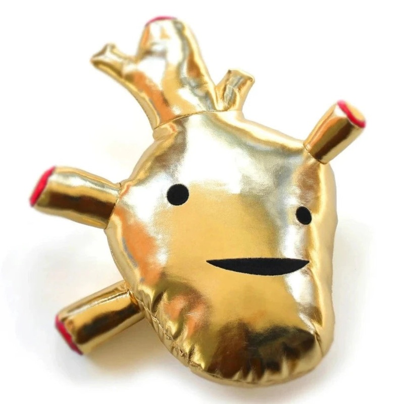 Heart of Gold Plush – Metallic Vinyl Plush