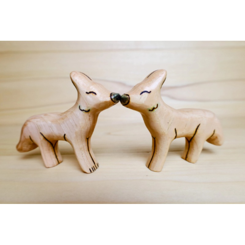 Wooden Arctic Fox Toy