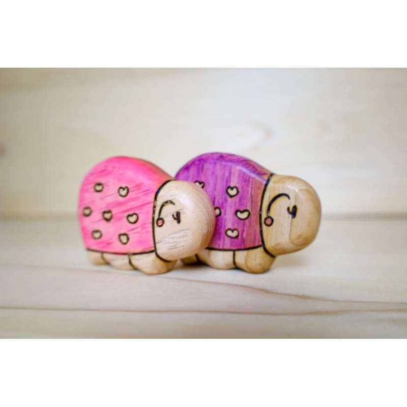 Wooden Lovebug Toy~ Pink Or Purple