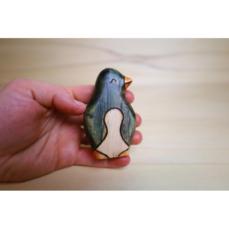 Wooden Penguin Toy