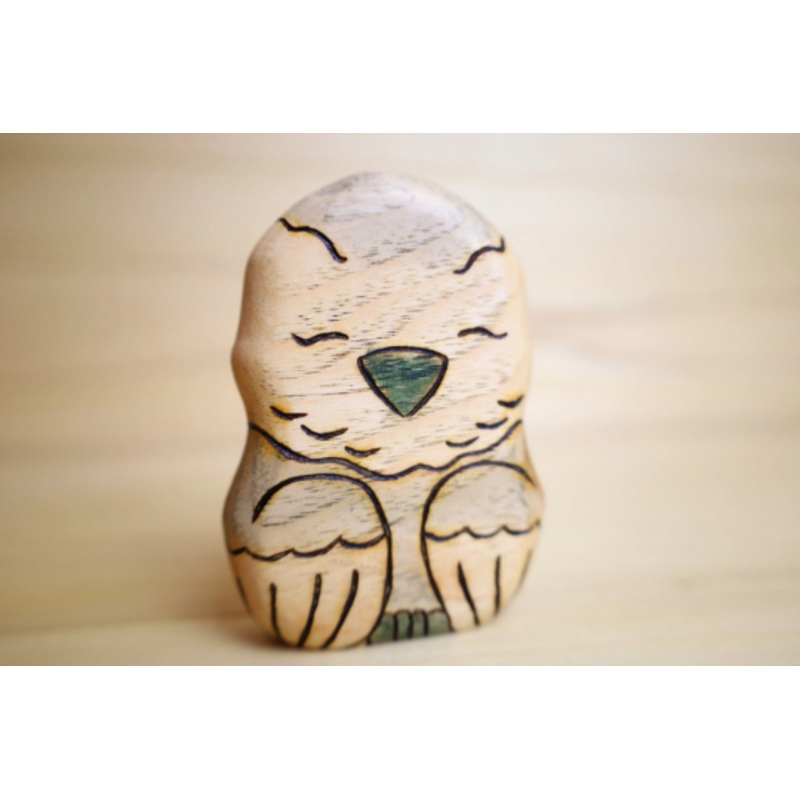 Wooden Snow Owl Toy