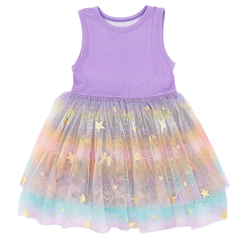 Bamboo Tulle Dress – Rainbow Ombre Twinkle