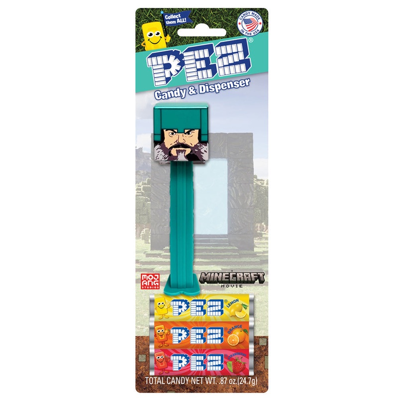 Steve PEZ Dispenser (A Minecraft Movie) PEZ.com Exclusive