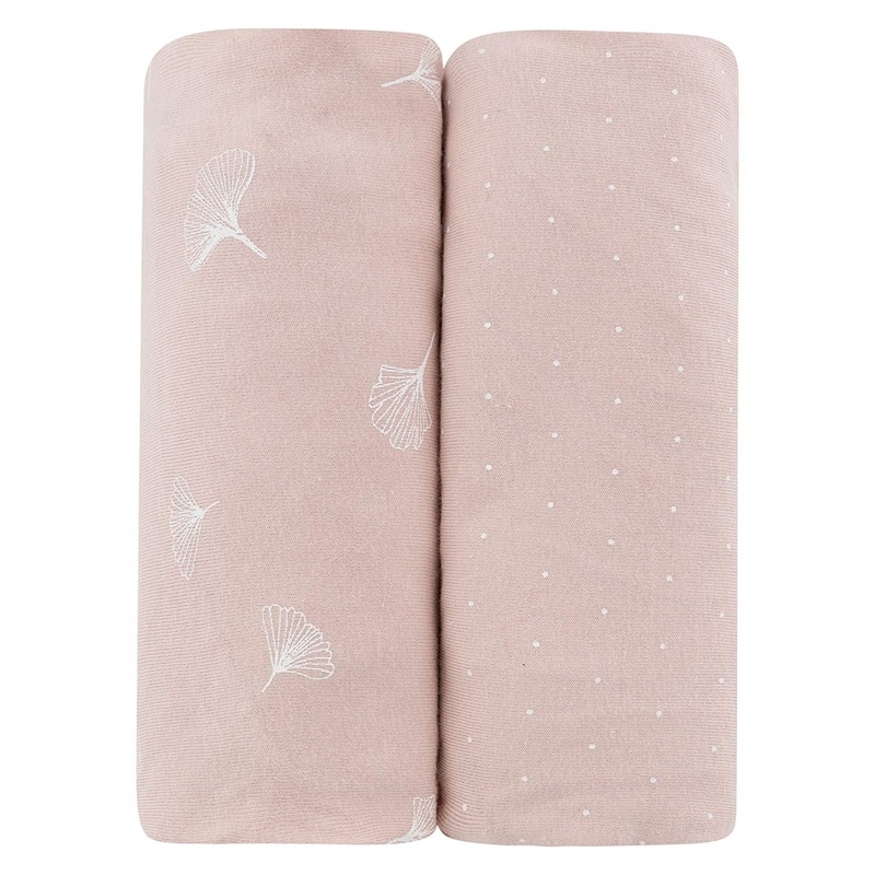 Bassinet Sheet Set – Pink Ginko