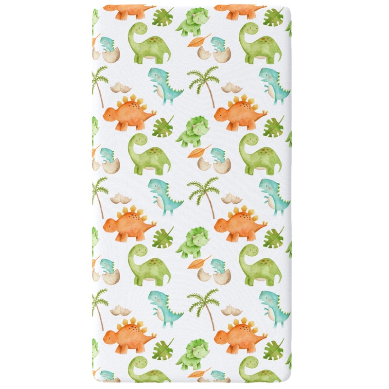 Fitted Crib Sheet – Dinosaurs