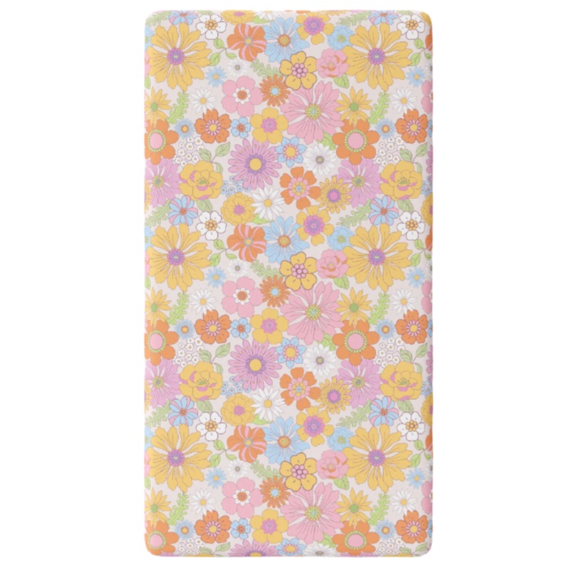 Fitted Crib Sheet – Retro Floral