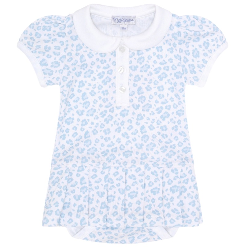 Blue Cheetah Print Onesie Dress