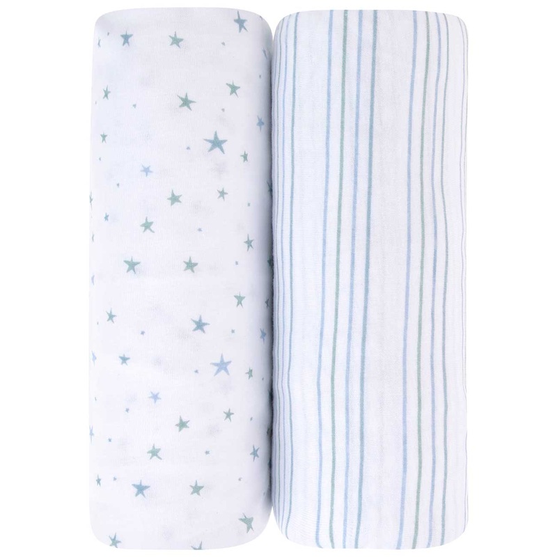 Crib Sheet Set – Dusty Blue Stars