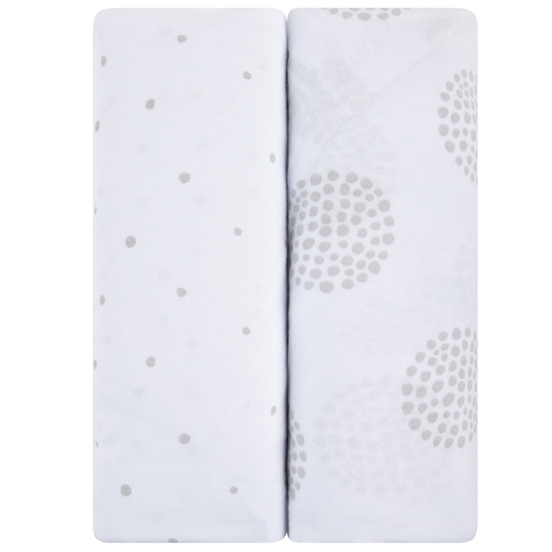 Crib Sheet Set – Grey Dottie