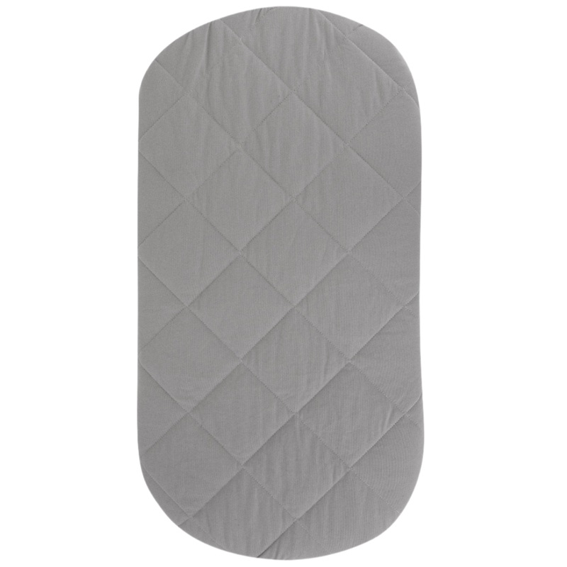 Quilted Waterproof Bassinet Sheet with Heat Protection – Grey