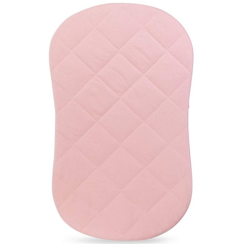 Quilted Waterproof Bassinet Sheet with Heat Protection – Pink