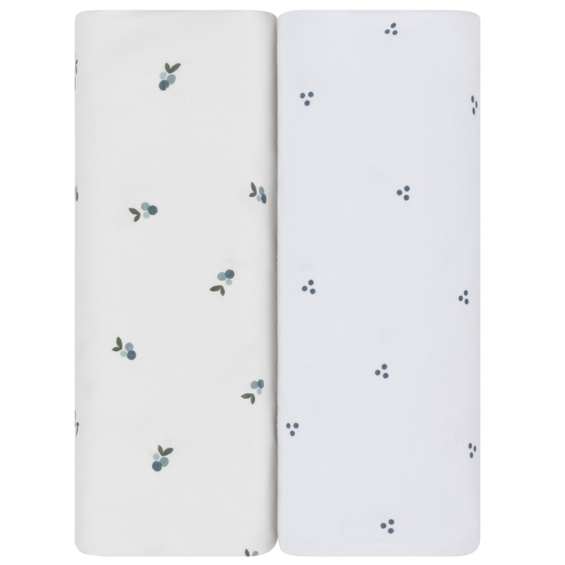 Waterproof Bassinet Sheet Set – Blue Berry