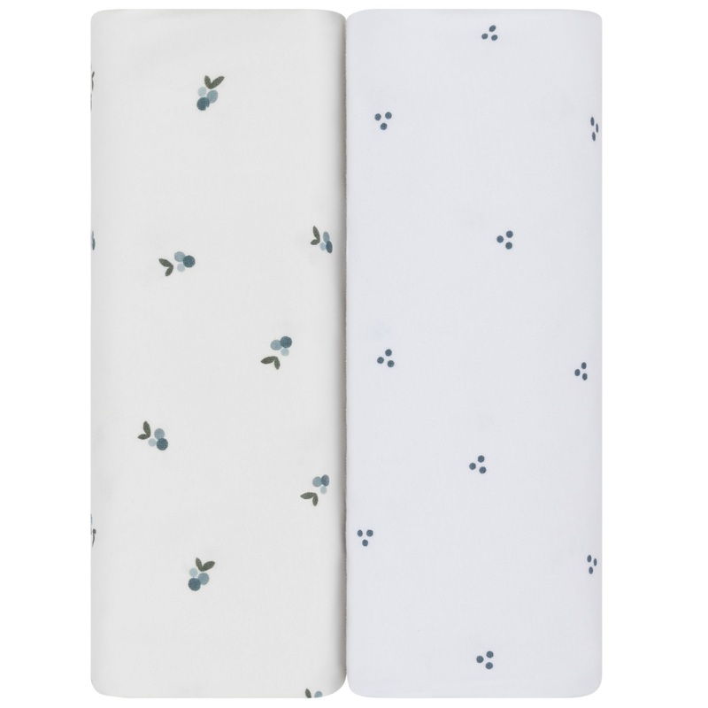Waterproof Crib Sheet Set – Blue Berry