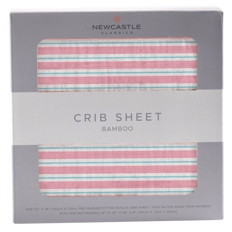 Candy Stripe Bamboo Muslin Crib Sheet