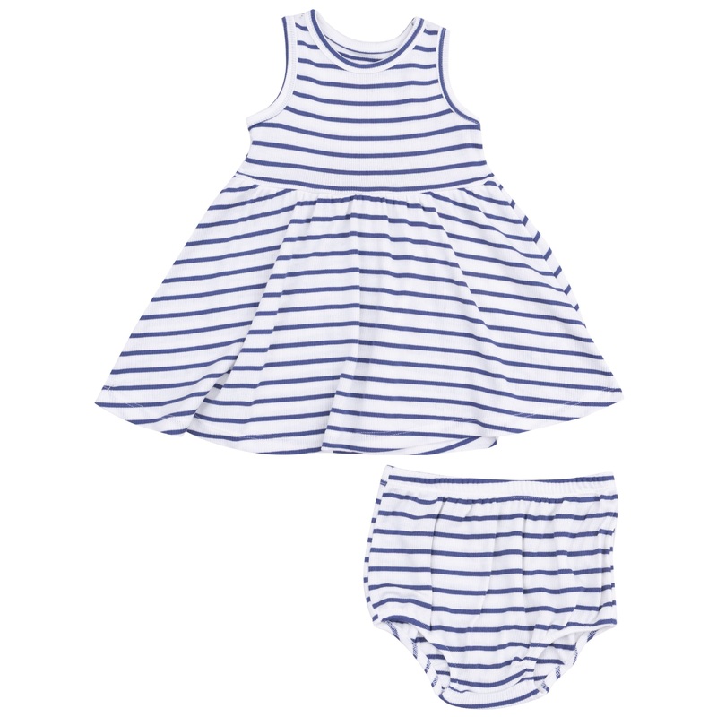 Tank Dress And Bloomer (2T-4T Dress Only) –  Stripe Vintage Navy