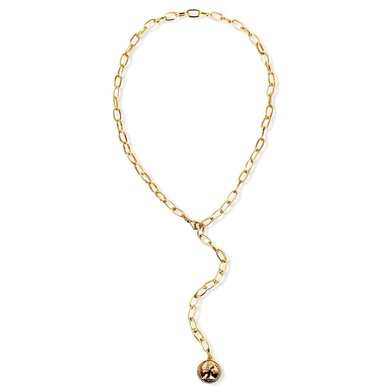 Niccola Lariat Coin Necklace