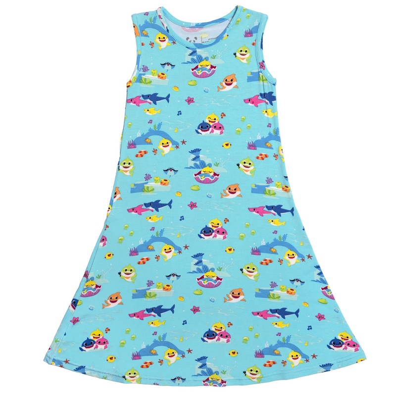 Baby Shark Bamboo Girls’ Sleeveless Dress