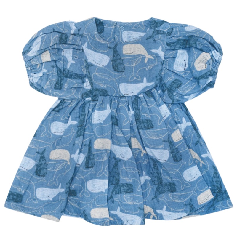Dress with Puff Sleeves – Whale Tales