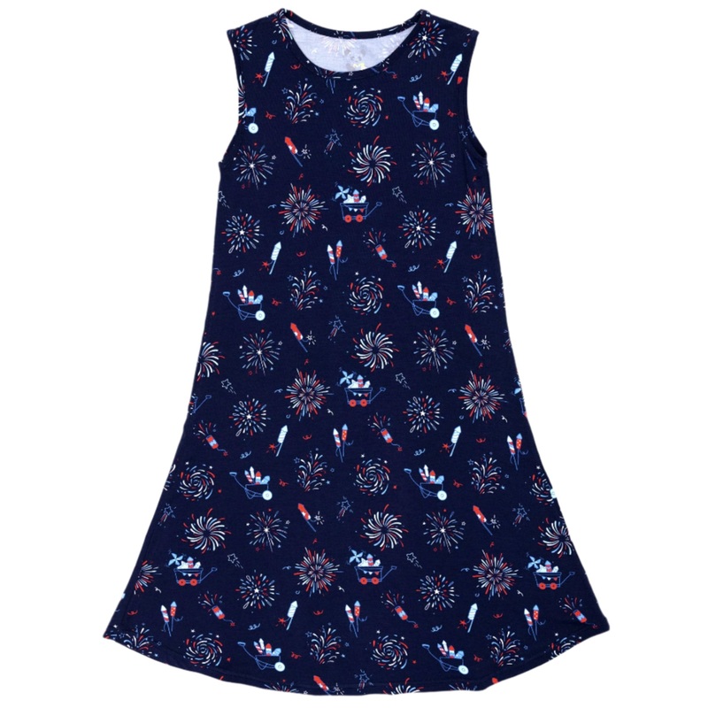 Fireworks Bamboo Girls’ Sleeveless Dress