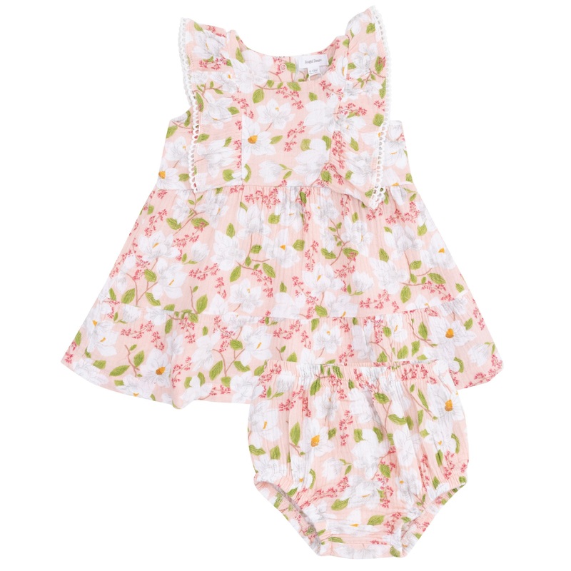 Picot Trim Edged Dress and Diaper Cover – Magnolias
