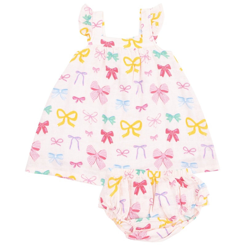 Sundress & Diaper Cover – Colorful Bows