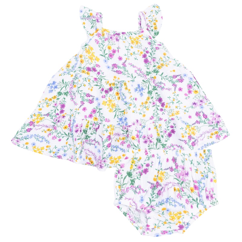 Twirly Sundress & Diaper Cover – Cottage Climbing Floral