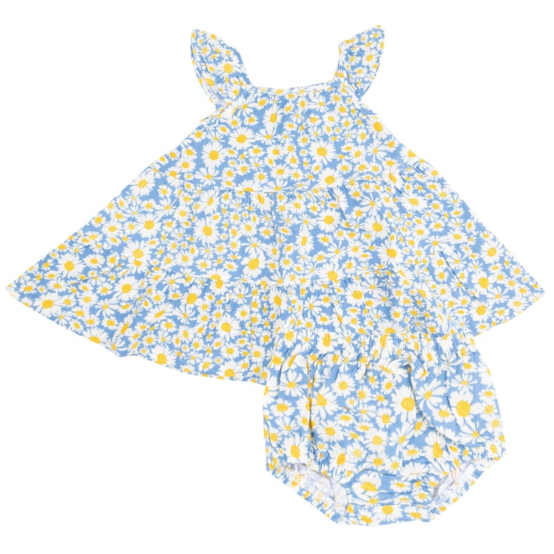 Twirly Sundress & Diaper Cover – Shasta Daisy