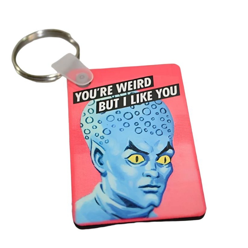 You’re Weird But I Like You Keychain
