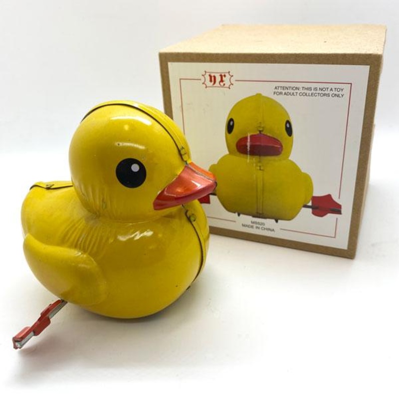 Kicking Yellow Duckling Tin Wind-Up