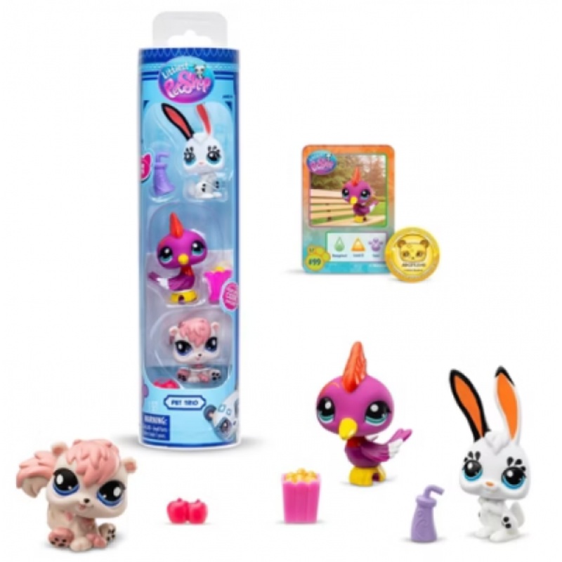 LITTLEST PET SHOP: PET TRIO IN TUBE PARK PETS