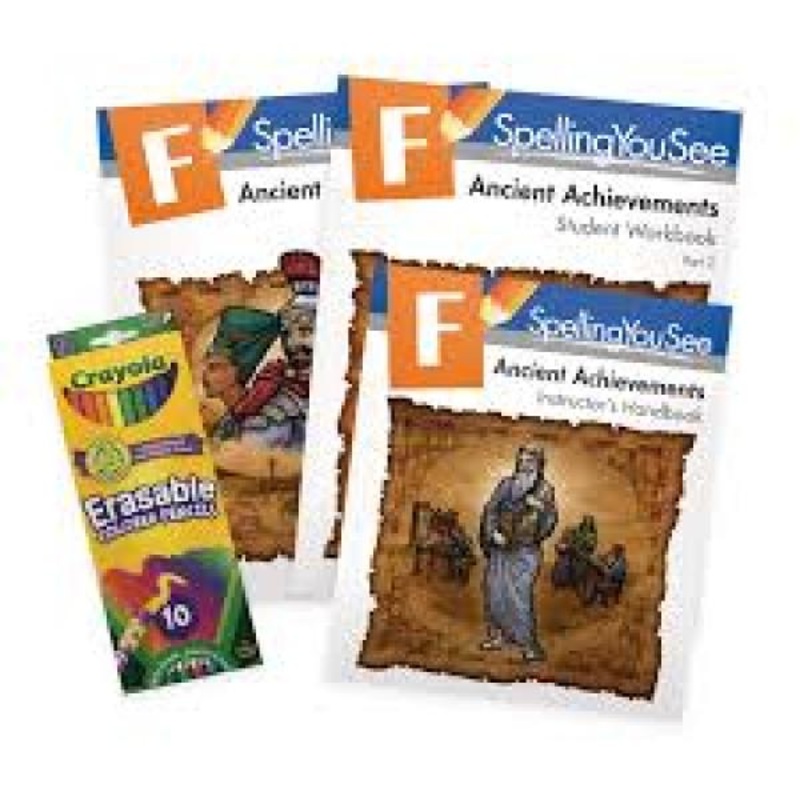 SPELLING YOU SEE: F ANCIENT ACHIEVEMENTS UNIVERSAL SET WITH COLORED PENCILS