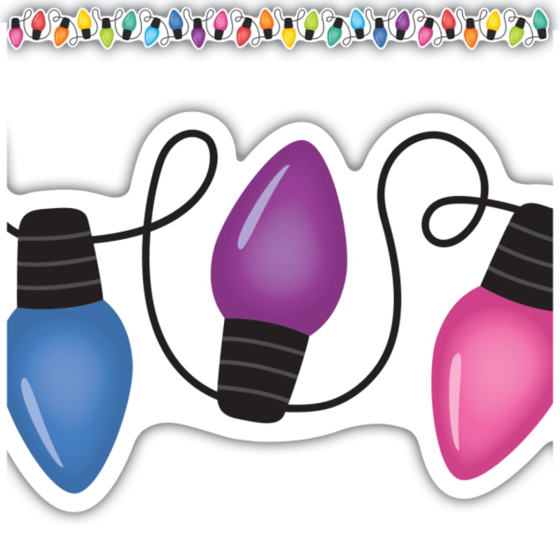 BORDER: COLORFUL HOLIDAY LIGHTS