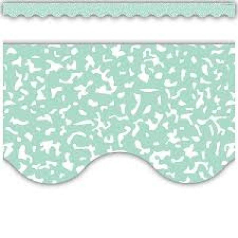 BORDER: COMPOSITION GREEN SCALLOPED