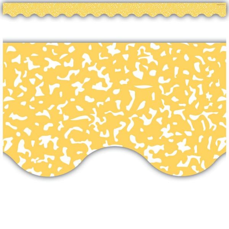 BORDER: COMPOSITION YELLOW SCALLOPED