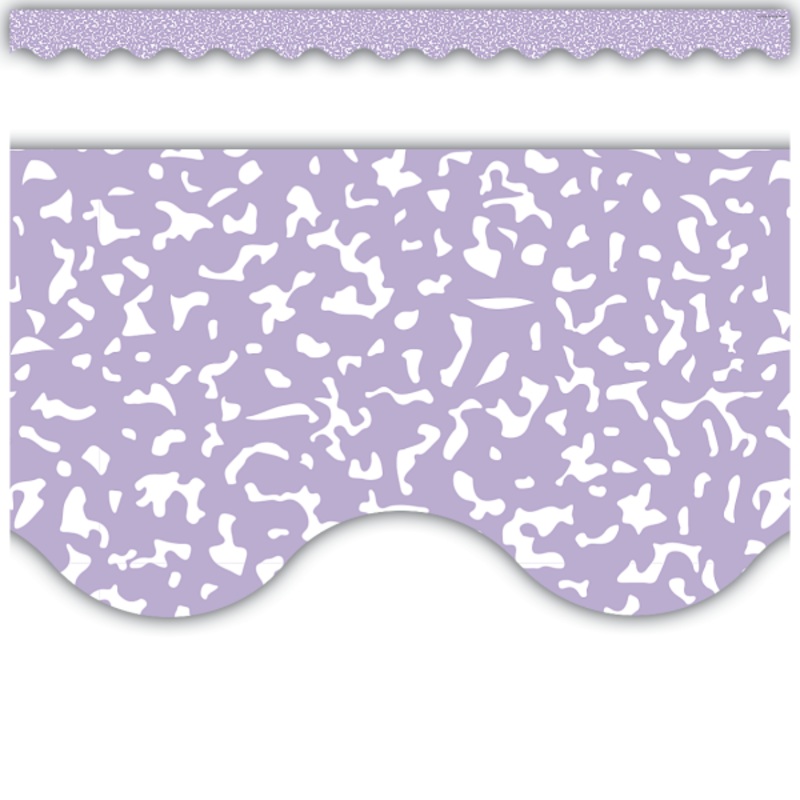 BORDER: COMPOSTION PURPLE SCALLOPED