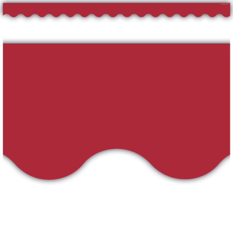 BORDER: CRANBERRY RED SCALLOPED