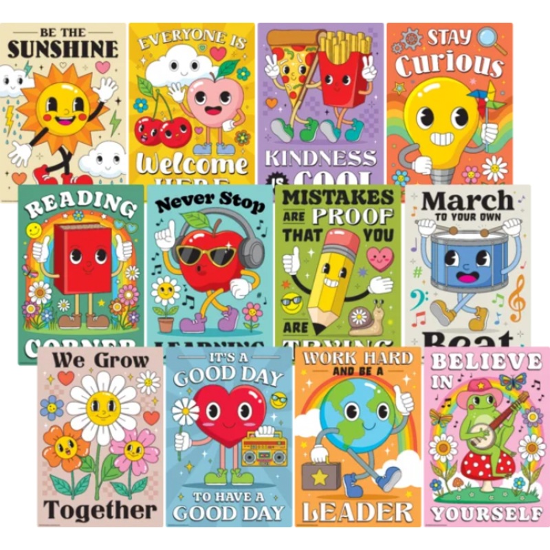SMALL POSTERS: RETRO FUN SET OF 12