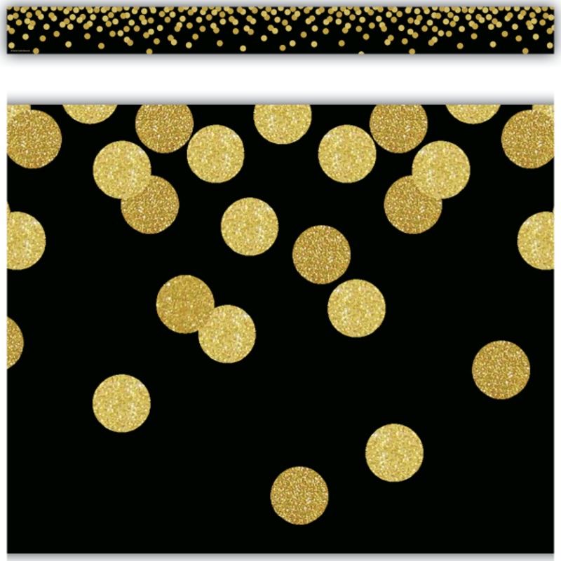 BORDER: BLACK CONFETTI STRAIGHT