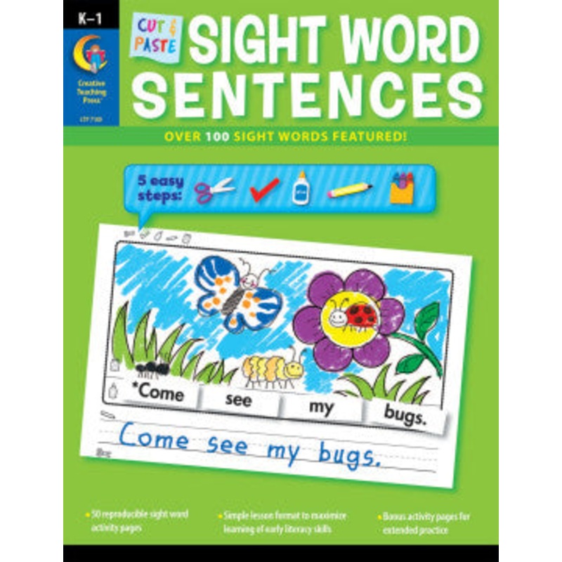 CUT & PASTE SIGHT WORD SENTENCES GRADE K-1