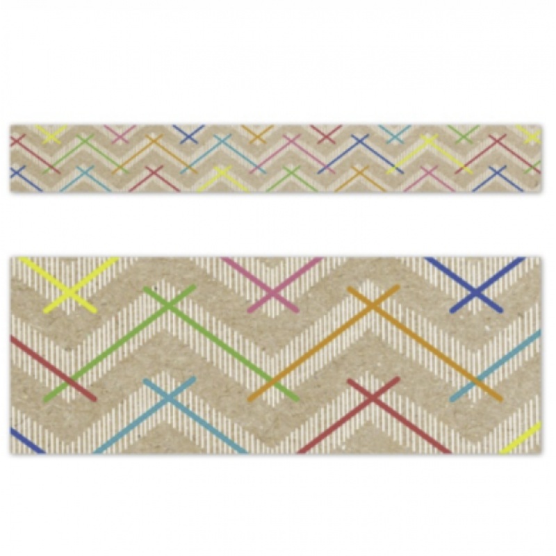 (SALE) BORDER: KRAFTY POP! COLORFUL KRAFT CHEVRON