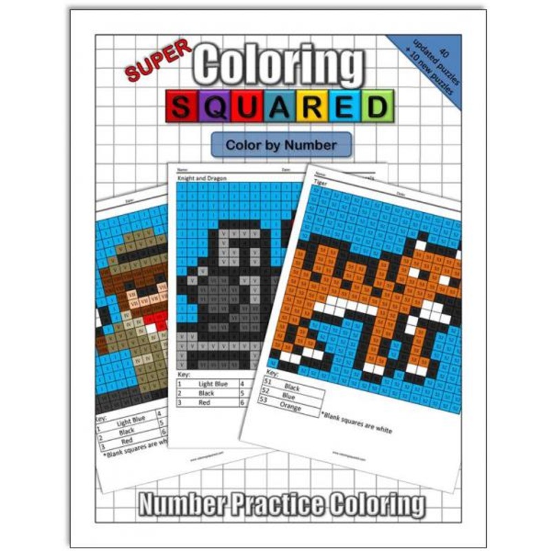 (SALE) SUPER COLORING SQUARED COLOR BY NUMBER