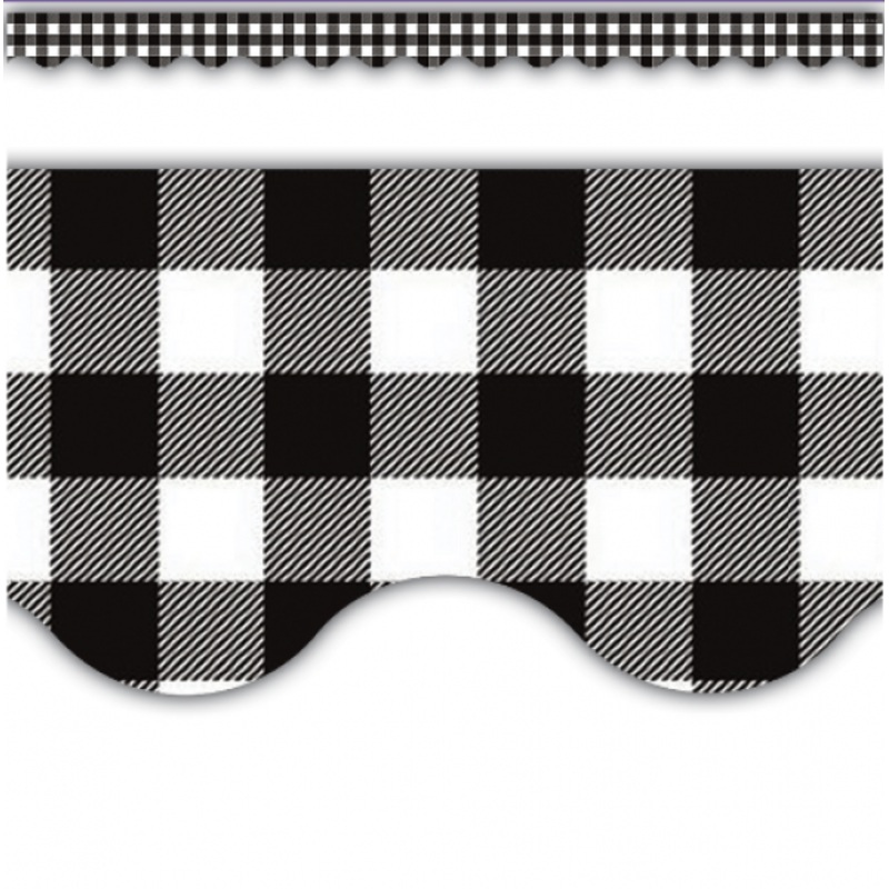BORDER: BLACK AND WHITE GINGHAM