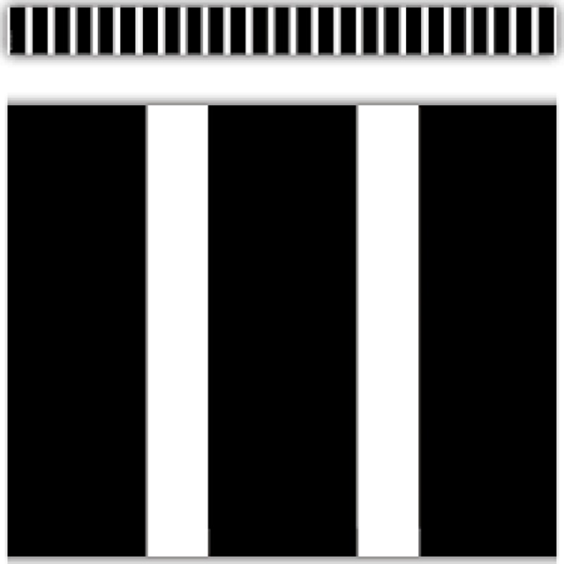 BORDER: BLACK AND WHITE VERTICAL STRIPES