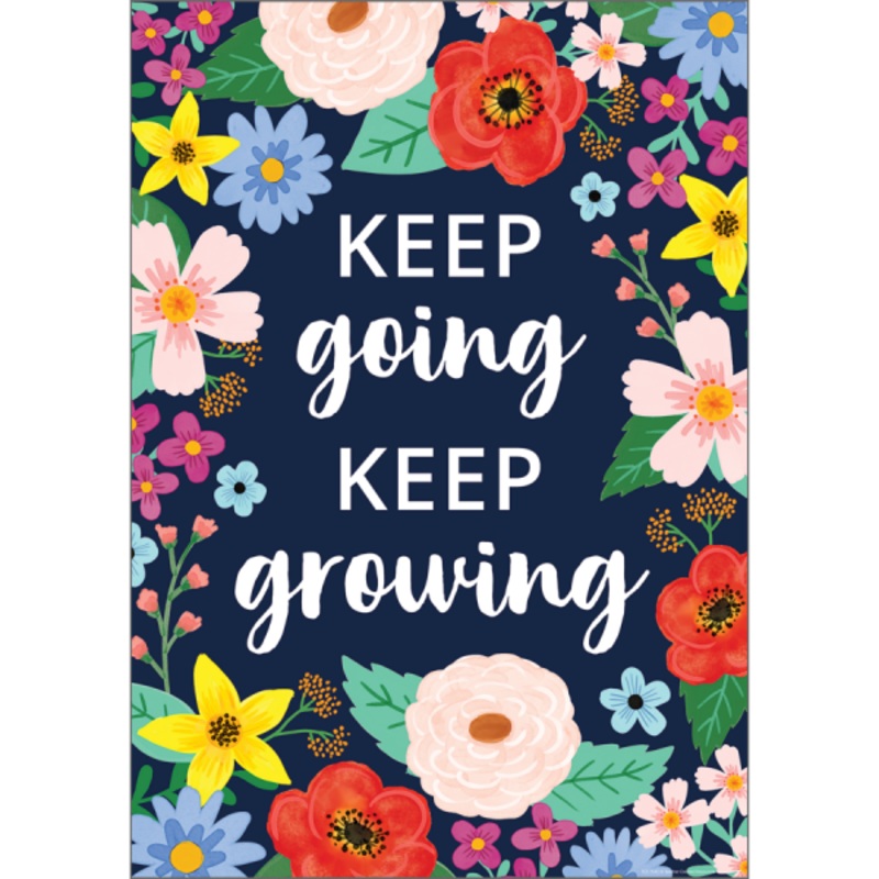 POSTER: WILDFLOWERS KEEP GOING KEEP GROWING