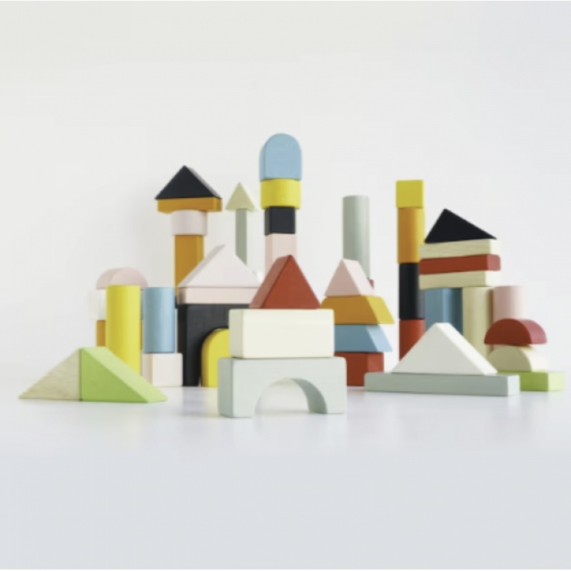 WOODEN BUILDING BLOCKS SET OF 60