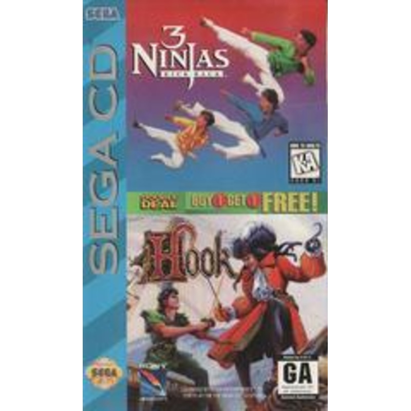 3 Ninjas Kick Back / Hook – Sega CD – Used (Loose)