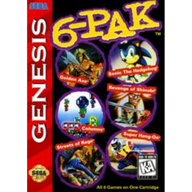 6-Pak – Sega Genesis – Used (Loose)
