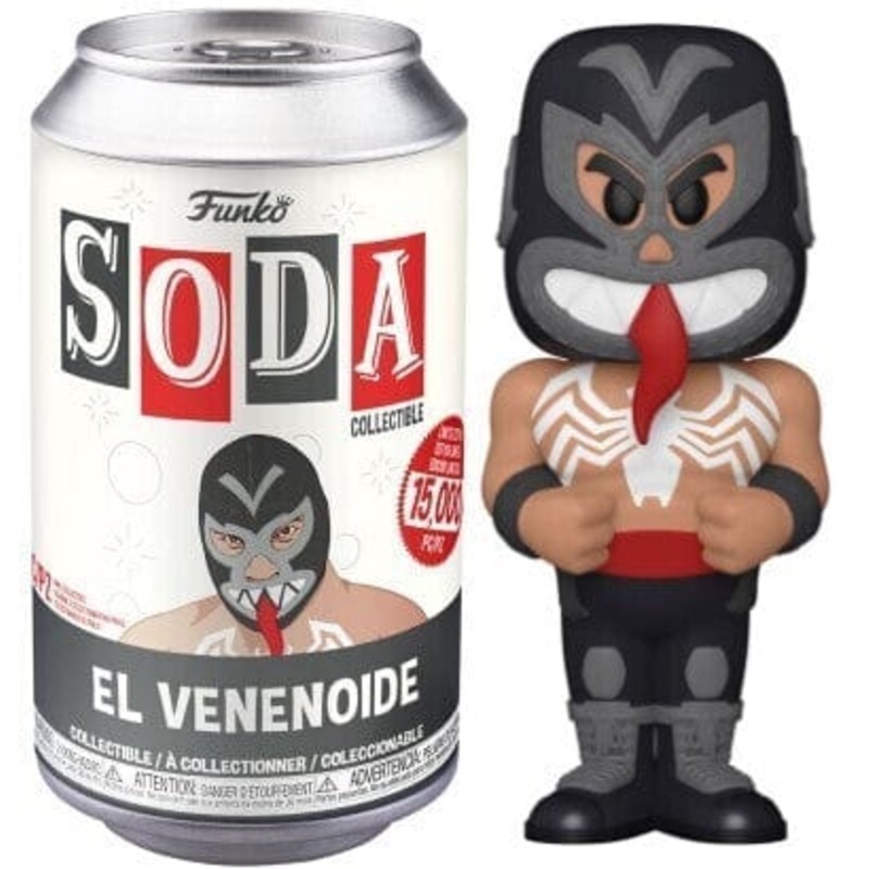 (Opened Can) Funko Vinyl Soda Marvel Luchadores Venom