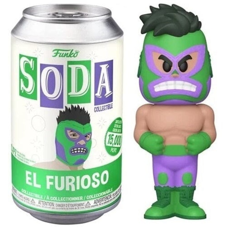 (Opened Can) Funko Vinyl Soda Marvel Luchadores Hulk